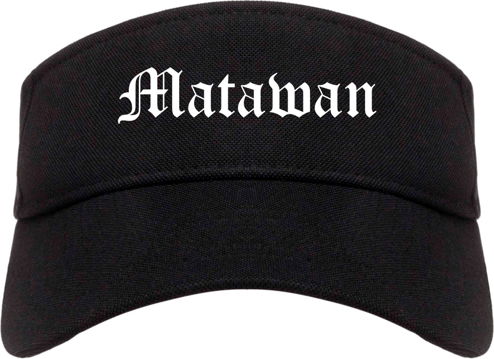 Matawan New Jersey NJ Old English Mens Visor Cap Hat Black