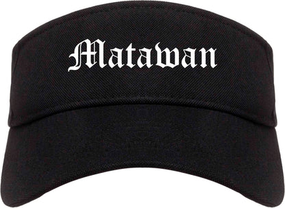 Matawan New Jersey NJ Old English Mens Visor Cap Hat Black