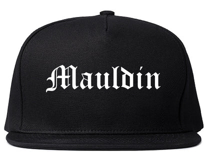 Mauldin South Carolina SC Old English Mens Snapback Hat Black
