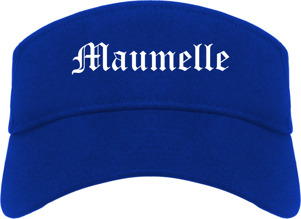 Maumelle Arkansas AR Old English Mens Visor Cap Hat Royal Blue