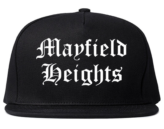 Mayfield Heights Ohio OH Old English Mens Snapback Hat Black