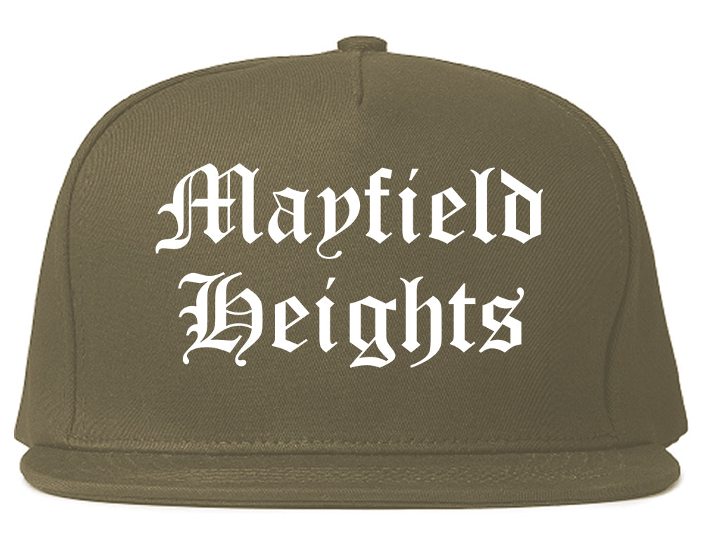 Mayfield Heights Ohio OH Old English Mens Snapback Hat Grey