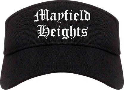 Mayfield Heights Ohio OH Old English Mens Visor Cap Hat Black