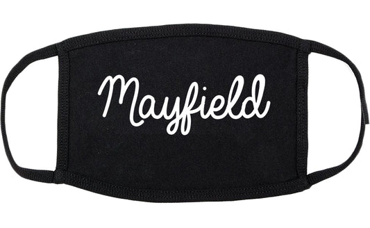 Mayfield Kentucky KY Script Cotton Face Mask Black