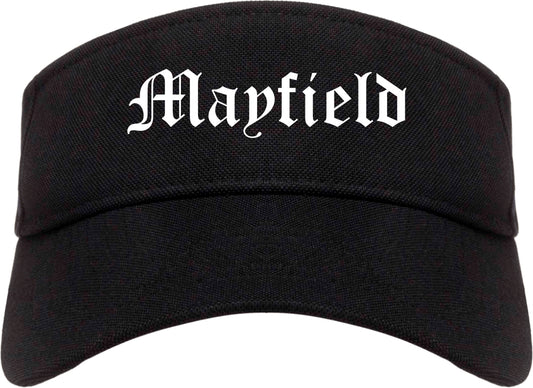 Mayfield Kentucky KY Old English Mens Visor Cap Hat Black