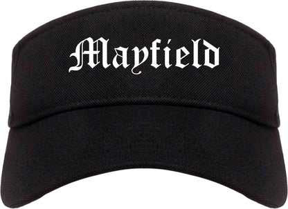 Mayfield Kentucky KY Old English Mens Visor Cap Hat Black