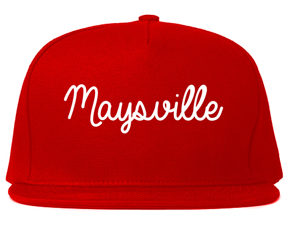 Maysville Kentucky KY Script Mens Snapback Hat Red