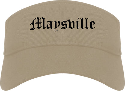 Maysville Kentucky KY Old English Mens Visor Cap Hat Khaki