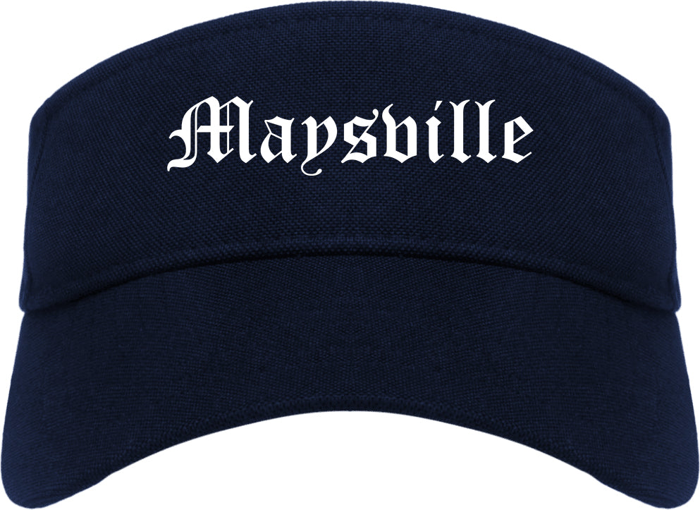 Maysville Kentucky KY Old English Mens Visor Cap Hat Navy Blue