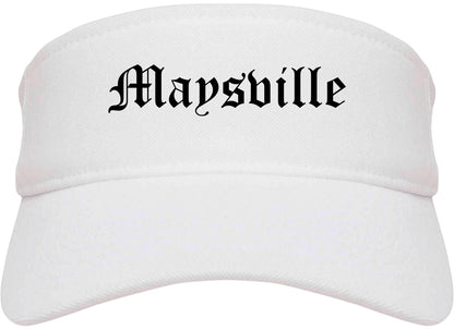 Maysville Kentucky KY Old English Mens Visor Cap Hat White