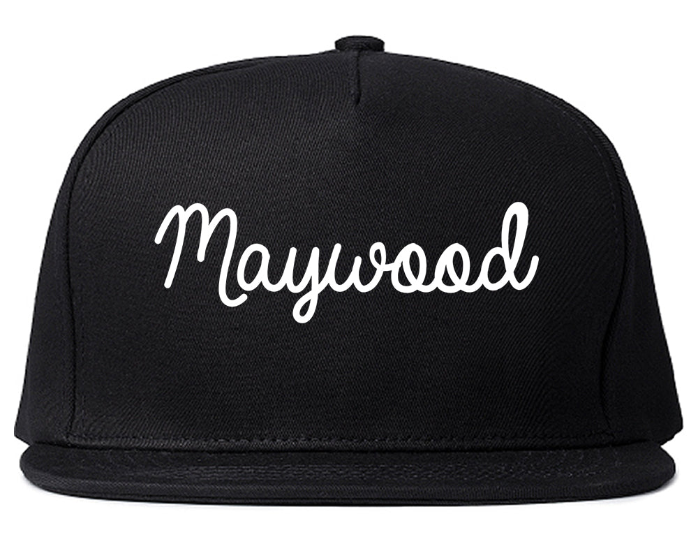 Maywood Illinois IL Script Mens Snapback Hat Black