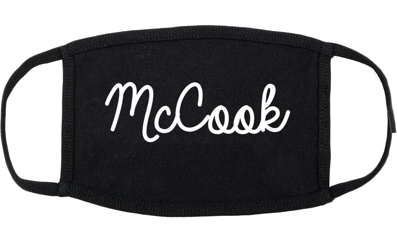 McCook Nebraska NE Script Cotton Face Mask Black