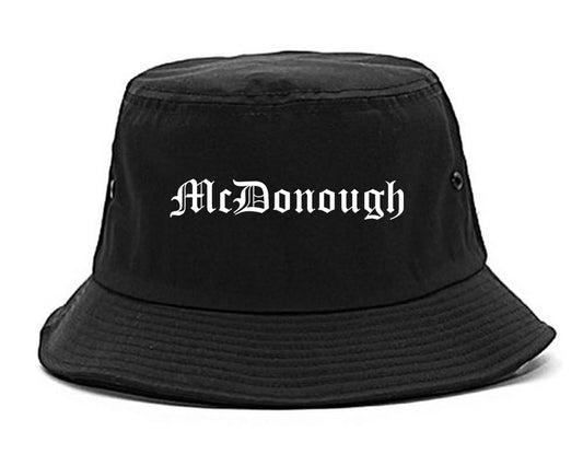 McDonough Georgia GA Old English Mens Bucket Hat Black