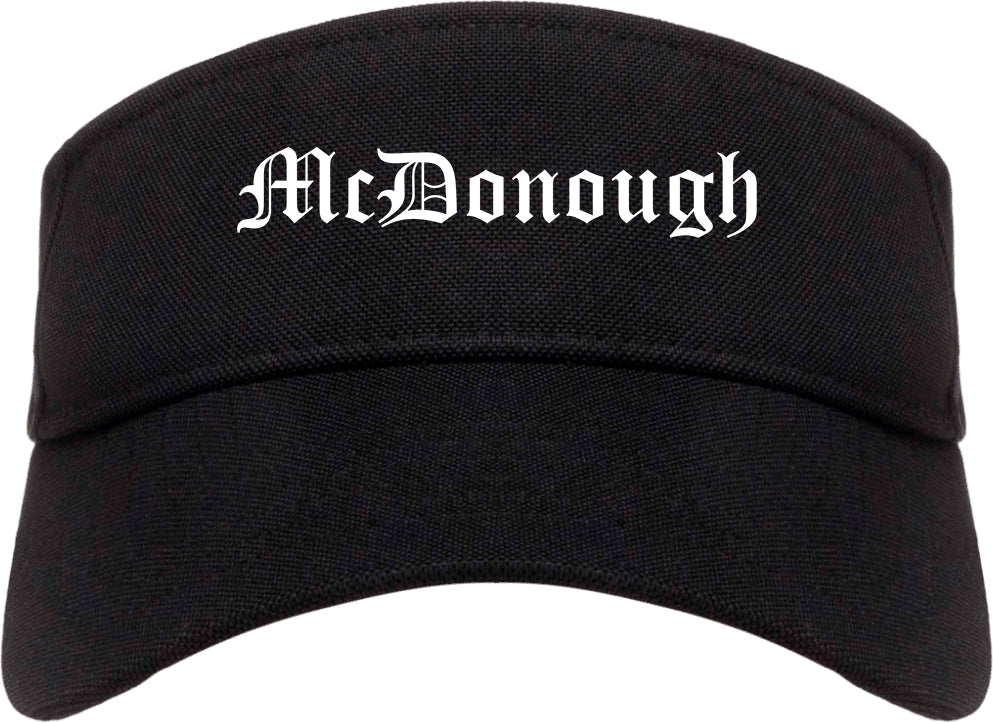 McDonough Georgia GA Old English Mens Visor Cap Hat Black