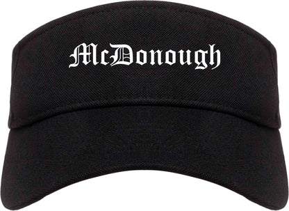 McDonough Georgia GA Old English Mens Visor Cap Hat Black