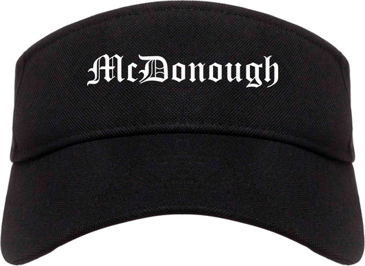 McDonough Georgia GA Old English Mens Visor Cap Hat Black