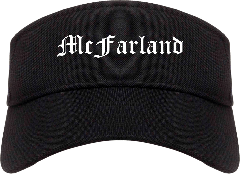 McFarland California CA Old English Mens Visor Cap Hat Black