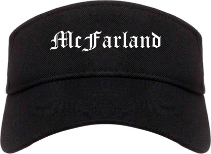 McFarland California CA Old English Mens Visor Cap Hat Black
