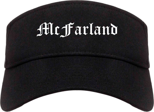 McFarland California CA Old English Mens Visor Cap Hat Black