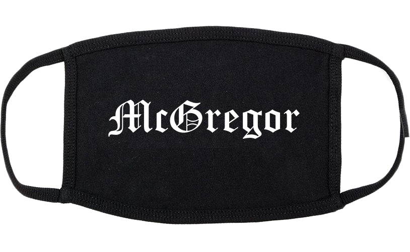 McGregor Texas TX Old English Cotton Face Mask Black