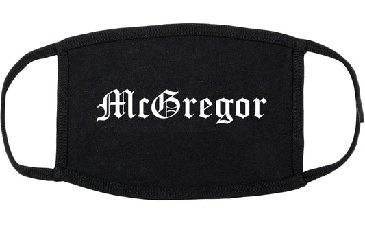 McGregor Texas TX Old English Cotton Face Mask Black