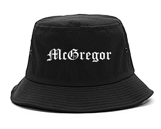 McGregor Texas TX Old English Mens Bucket Hat Black