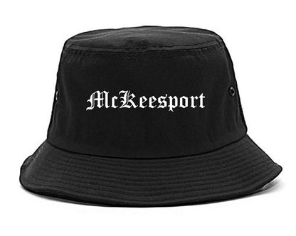 McKeesport Pennsylvania PA Old English Mens Bucket Hat Black