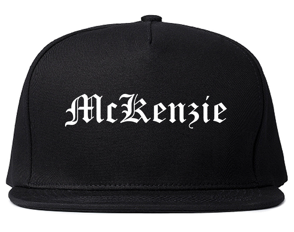 McKenzie Tennessee TN Old English Mens Snapback Hat Black