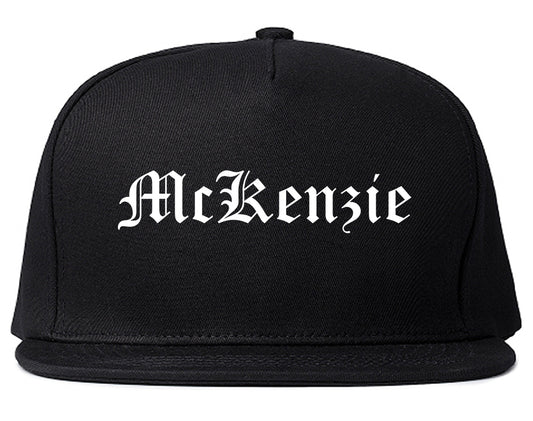 McKenzie Tennessee TN Old English Mens Snapback Hat Black