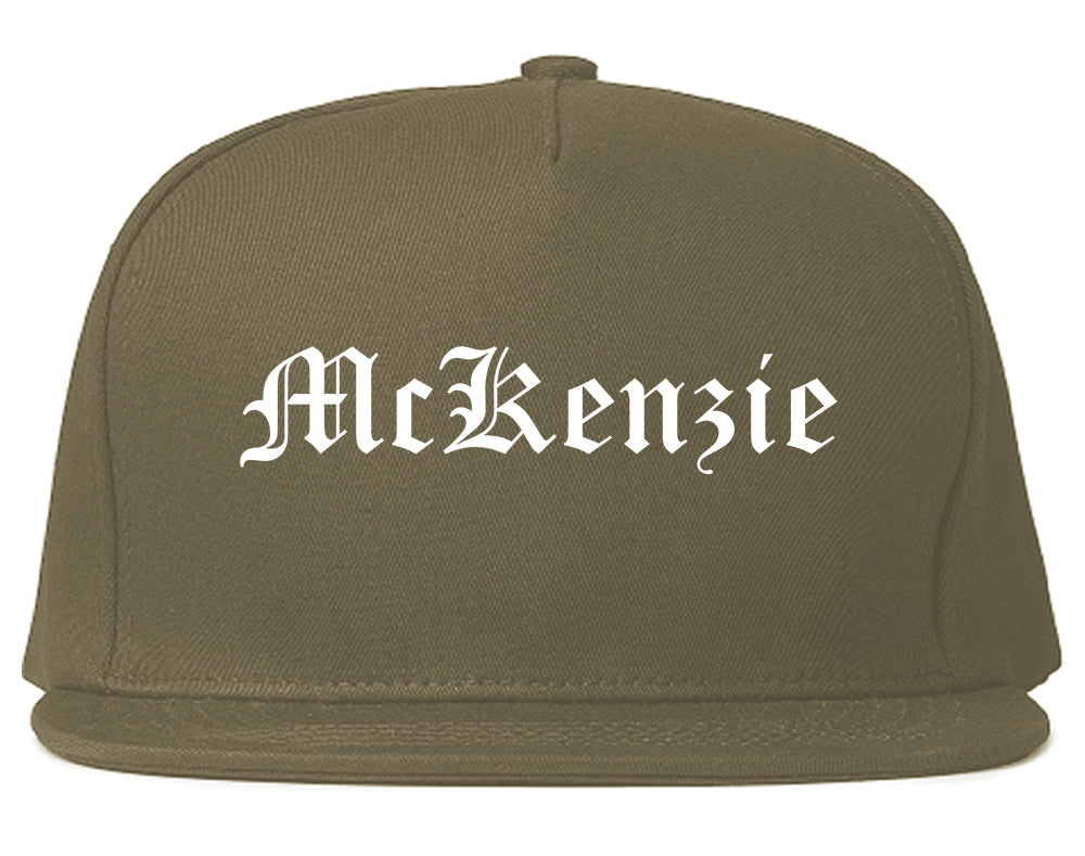 McKenzie Tennessee TN Old English Mens Snapback Hat Grey