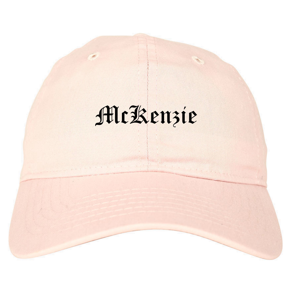 McKenzie Tennessee TN Old English Mens Dad Hat Baseball Cap Pink