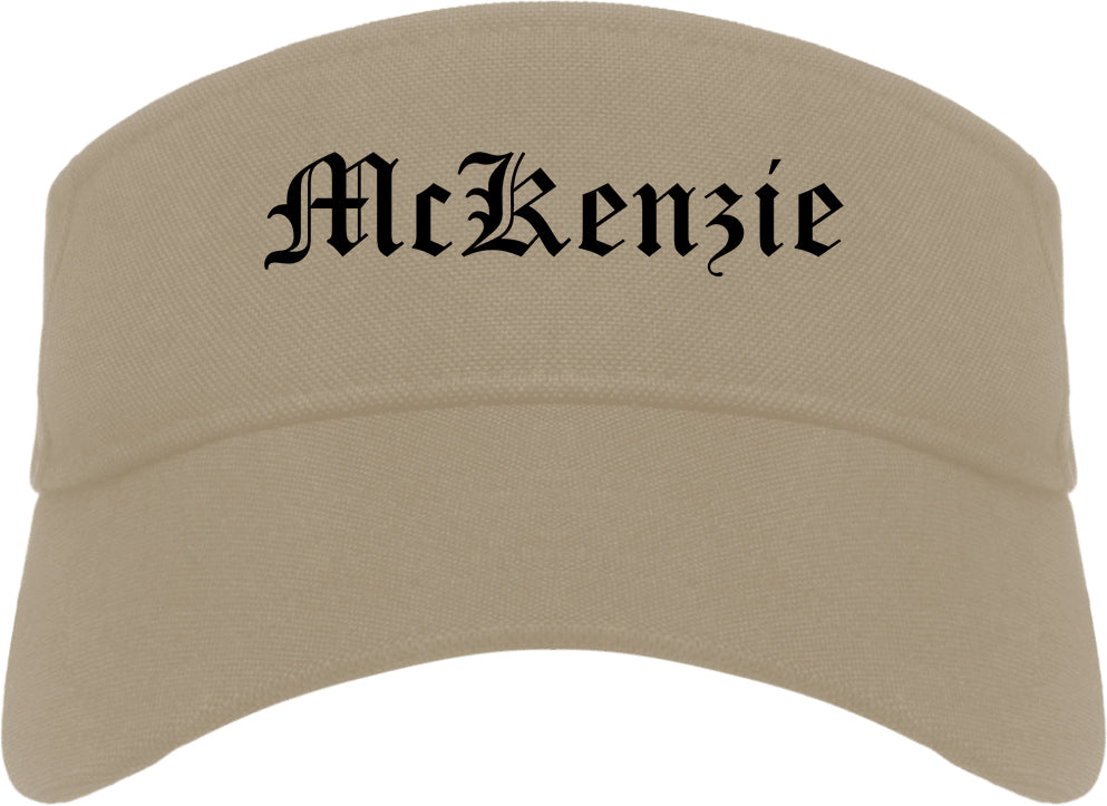McKenzie Tennessee TN Old English Mens Visor Cap Hat Khaki