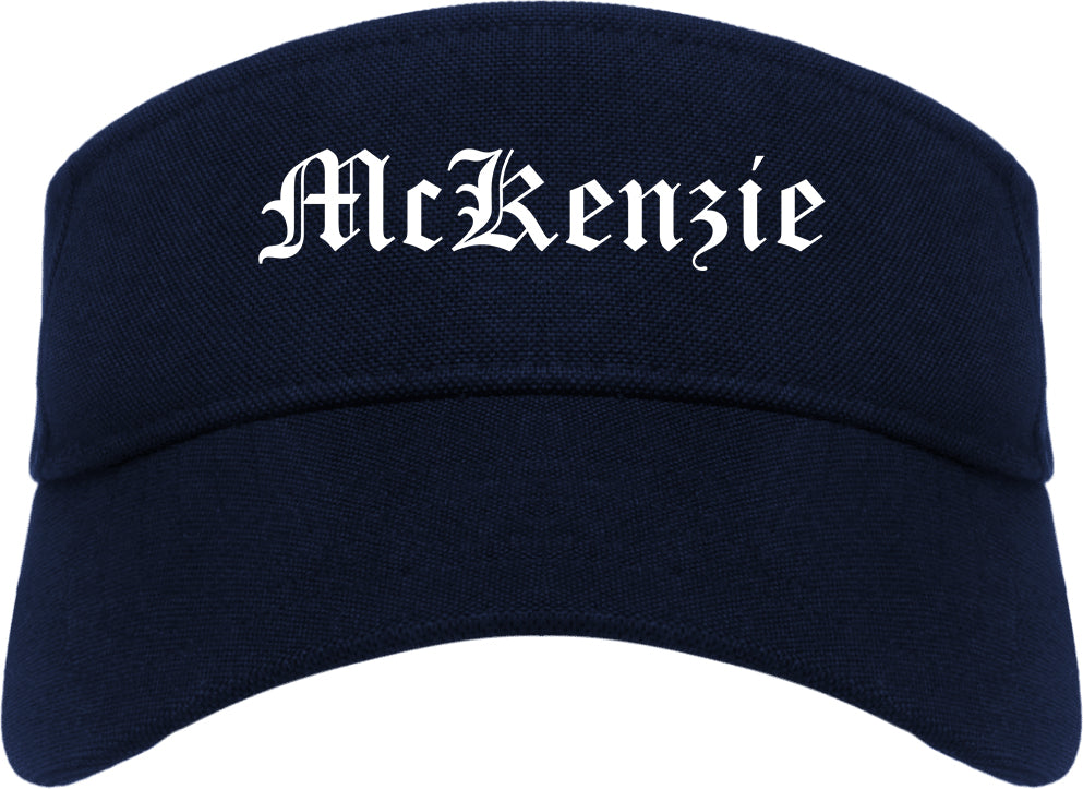 McKenzie Tennessee TN Old English Mens Visor Cap Hat Navy Blue