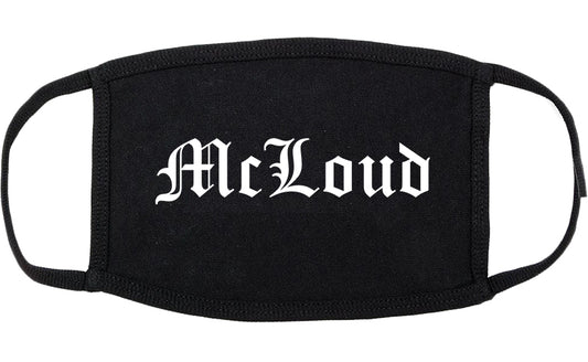 McLoud Oklahoma OK Old English Cotton Face Mask Black