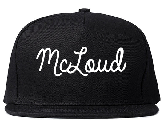 McLoud Oklahoma OK Script Mens Snapback Hat Black