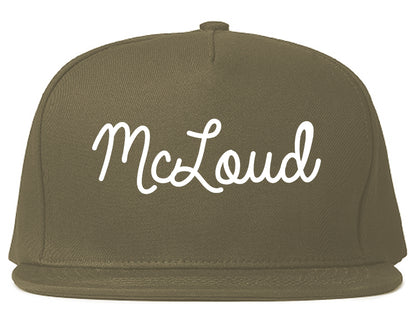 McLoud Oklahoma OK Script Mens Snapback Hat Grey