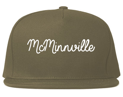 McMinnville Tennessee TN Script Mens Snapback Hat Grey