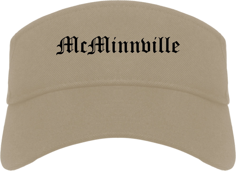 McMinnville Tennessee TN Old English Mens Visor Cap Hat Khaki