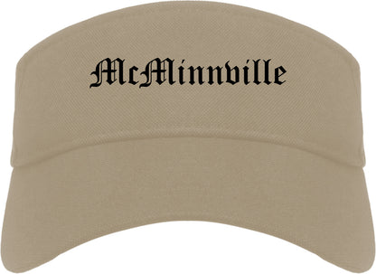 McMinnville Tennessee TN Old English Mens Visor Cap Hat Khaki