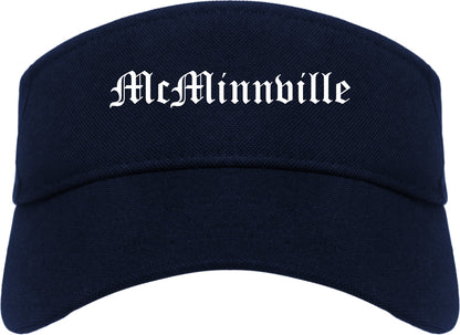 McMinnville Tennessee TN Old English Mens Visor Cap Hat Navy Blue