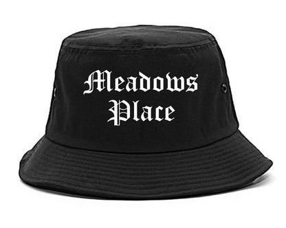 Meadows Place Texas TX Old English Mens Bucket Hat Black
