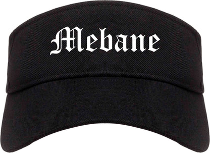 Mebane North Carolina NC Old English Mens Visor Cap Hat Black