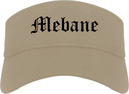 Mebane North Carolina NC Old English Mens Visor Cap Hat Khaki