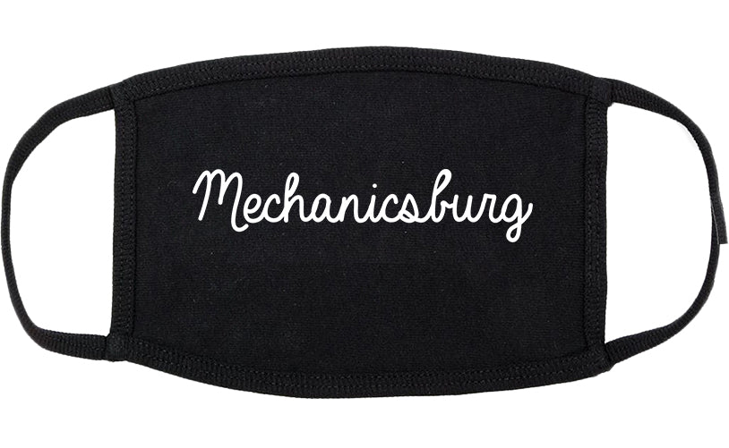 Mechanicsburg Pennsylvania PA Script Cotton Face Mask Black