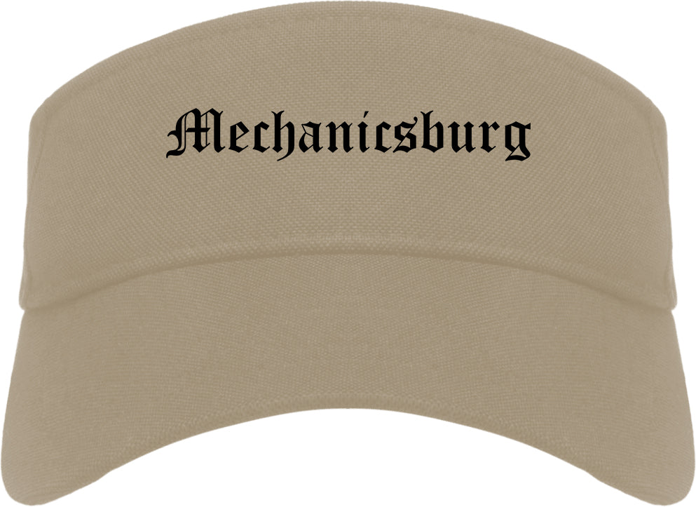 Mechanicsburg Pennsylvania PA Old English Mens Visor Cap Hat Khaki