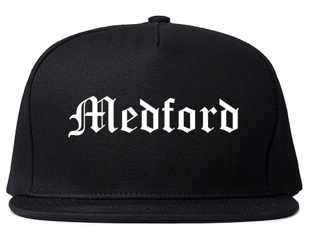 Medford Oregon OR Old English Mens Snapback Hat Black