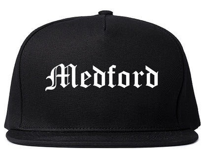 Medford Oregon OR Old English Mens Snapback Hat Black