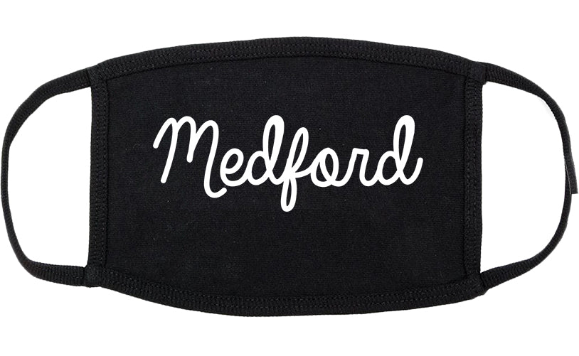 Medford Oregon OR Script Cotton Face Mask Black