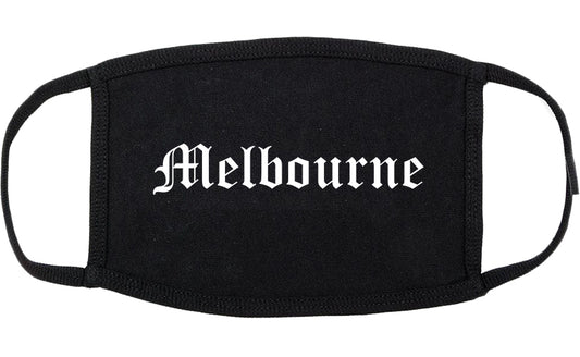 Melbourne Florida FL Old English Cotton Face Mask Black