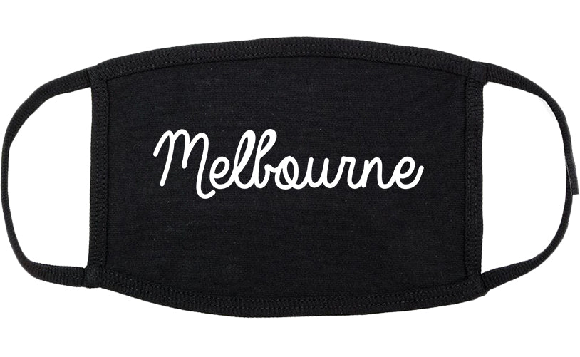 Melbourne Florida FL Script Cotton Face Mask Black
